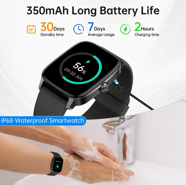 Smartwatch for Men & Women – Bluetooth Calls, Health Tracker, Sleep Monitor