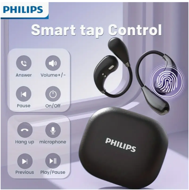 Wireless ANC Touch-Control Earbuds for Philips – Panoramic Sound, USB-C Charging, Sport & Daily Use