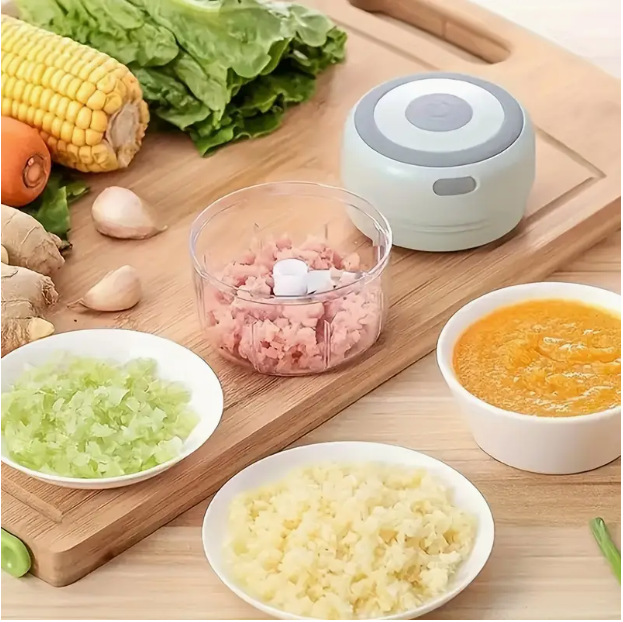 Rechargeable Cordless Mini Food Processor – 250ml USB Electric Chopper