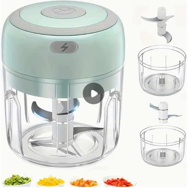 Rechargeable Cordless Mini Food Processor – 250ml USB Electric Chopper
