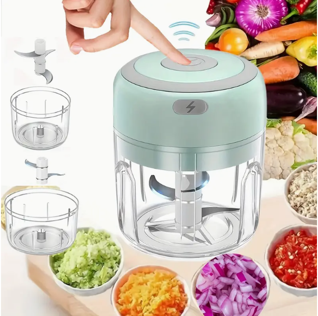 Rechargeable Cordless Mini Food Processor – 250ml USB Electric Chopper