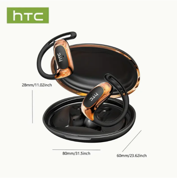 HTC NE35 AI Translation Earbuds – Real-Time Translator, Open-Ear Design, Bluetooth 6.0