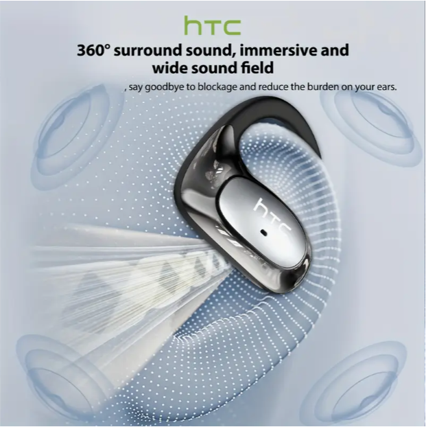 HTC NE35 AI Translation Earbuds – Real-Time Translator, Open-Ear Design, Bluetooth 6.0
