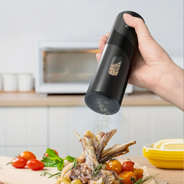 Electric Salt & Pepper Grinder – USB Rechargeable with Adjustable Coarseness