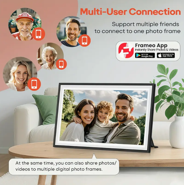 32GB WiFi Digital Photo Frame – 10.1″ FHD IPS Instant Display & Gift Frame