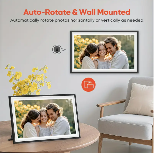 32GB WiFi Digital Photo Frame – 10.1″ FHD IPS Instant Display & Gift Frame