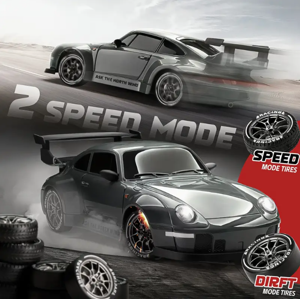 1:24-Scale 4WD Remote Stunt RC Car with Lights — 2.4 GHz Drift & Off-Road Toy