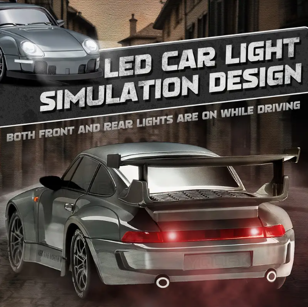 1:24-Scale 4WD Remote Stunt RC Car with Lights — 2.4 GHz Drift & Off-Road Toy