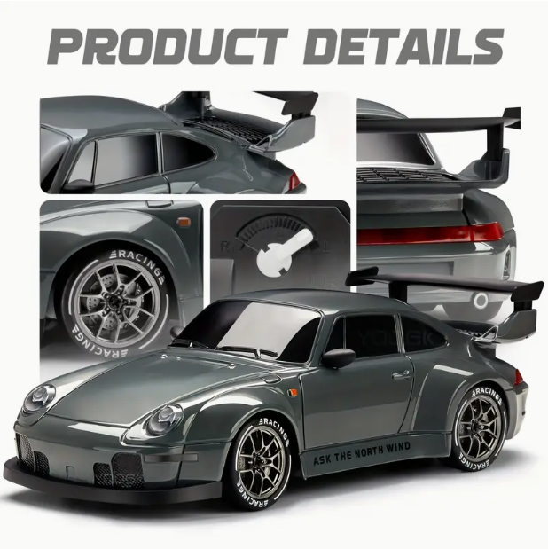 1:24-Scale 4WD Remote Stunt RC Car with Lights — 2.4 GHz Drift & Off-Road Toy