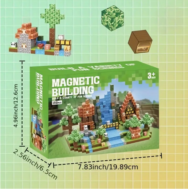 150-Piece Magnetic Building Block Set – STEM 3D Puzzle & Construction Kit