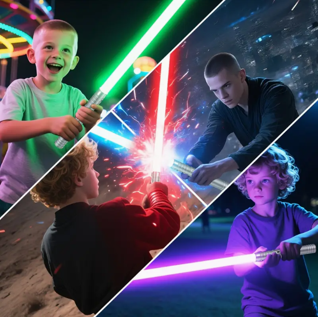 LED Light Sword with 20 Colors & Sound Effects – 2-in-1 Duel Option (2-Pack Required)