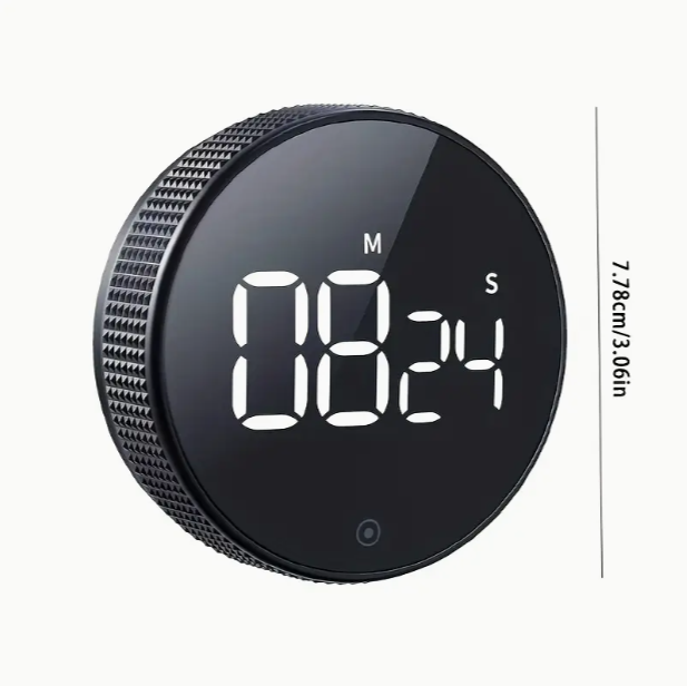 Magnetic Digital Kitchen Timer with LED Display – 0–9999 Minute Alarm Stopwatch