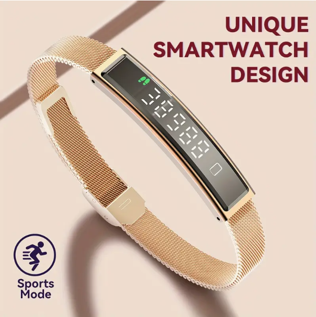 Smart Bracelet with Multi-Sport Tracking – Stainless Steel Fashion Smartwatch