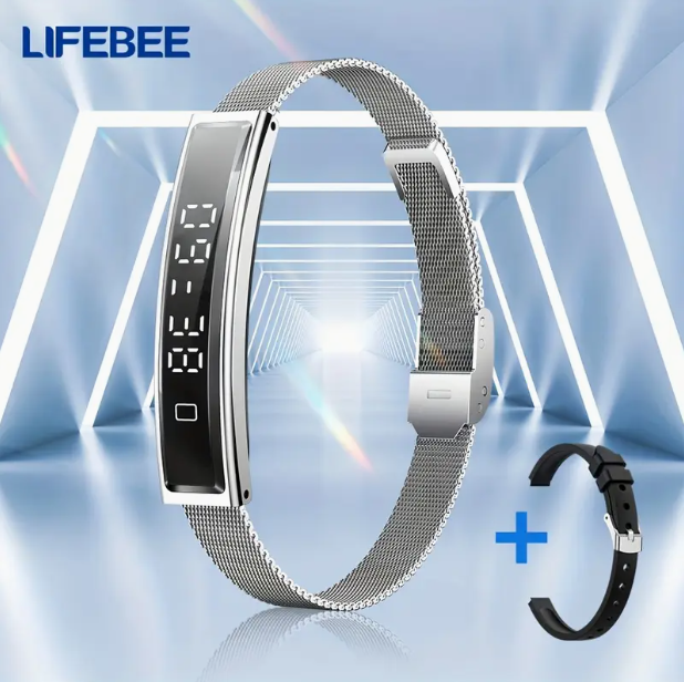 Smart Bracelet with Multi-Sport Tracking – Stainless Steel Fashion Smartwatch