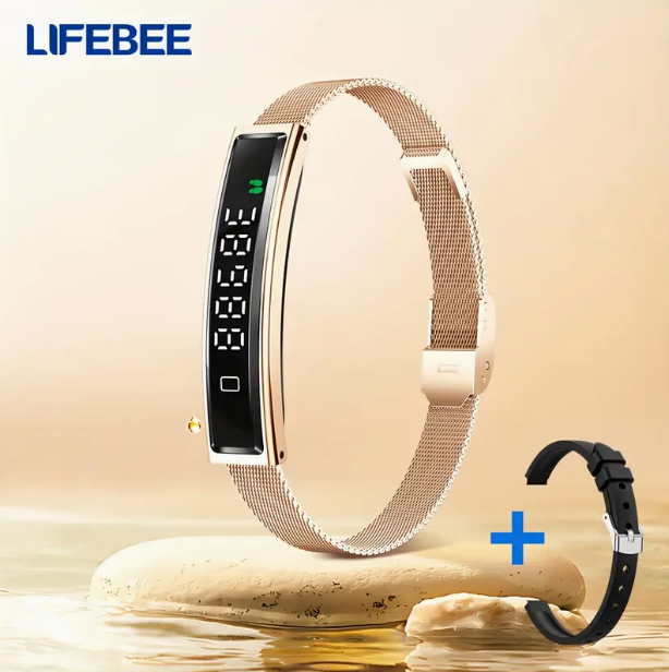 Smart Bracelet with Multi-Sport Tracking – Stainless Steel Fashion Smartwatch