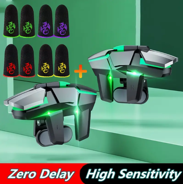 Mobile Game Trigger – Rapid-Fire Buttons with Anti-Slip Silicone Pads for iPhone & Android