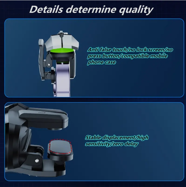 Mobile Game Trigger – Rapid-Fire Buttons with Anti-Slip Silicone Pads for iPhone & Android