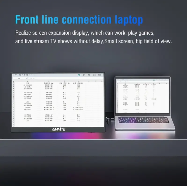 16″ Portable Monitor — 1200p HDR & 16:10 Display for Gaming & Laptop Expansion