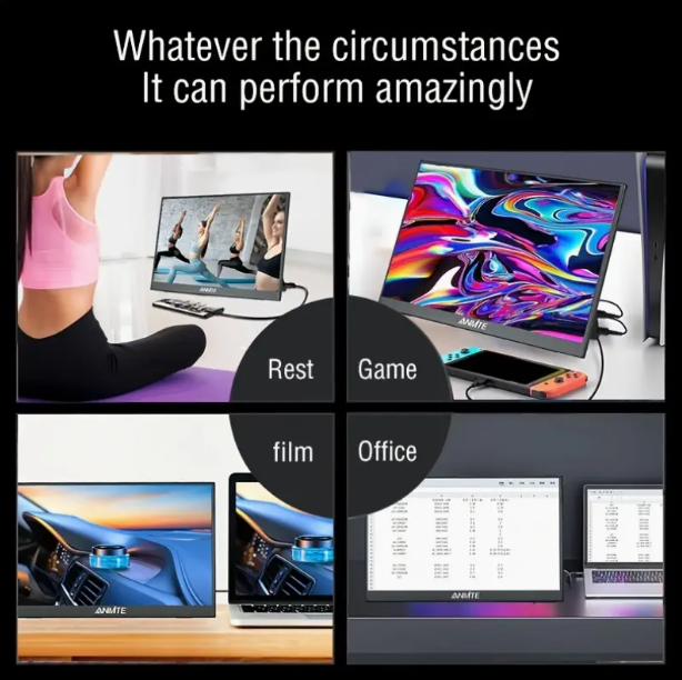 16″ Portable Monitor — 1200p HDR & 16:10 Display for Gaming & Laptop Expansion