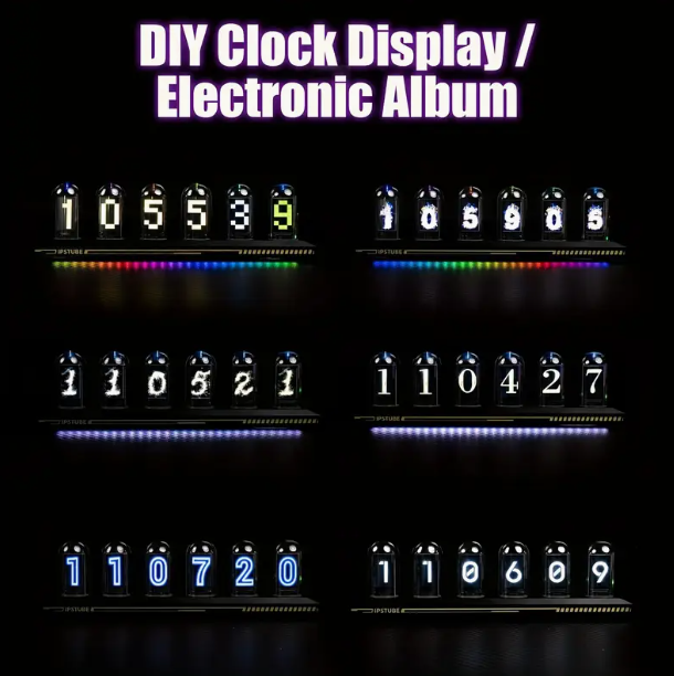 USB‑Powered RGB Clock with IPS Color Screen – Multimedia Display & Nightlight