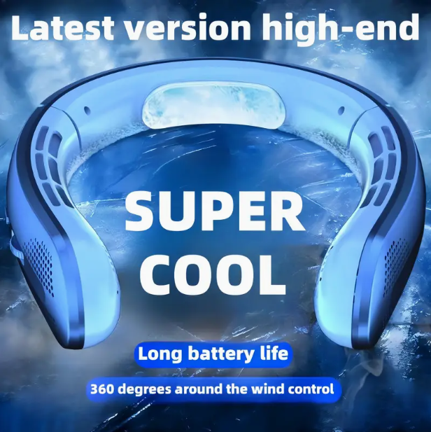 Leafless Hanging Neck Fan – Hands-Free Wearable Bladeless USB Cooler