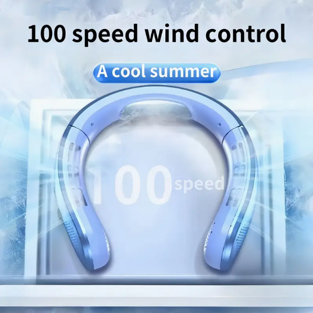 Leafless Hanging Neck Fan – Hands-Free Wearable Bladeless USB Cooler