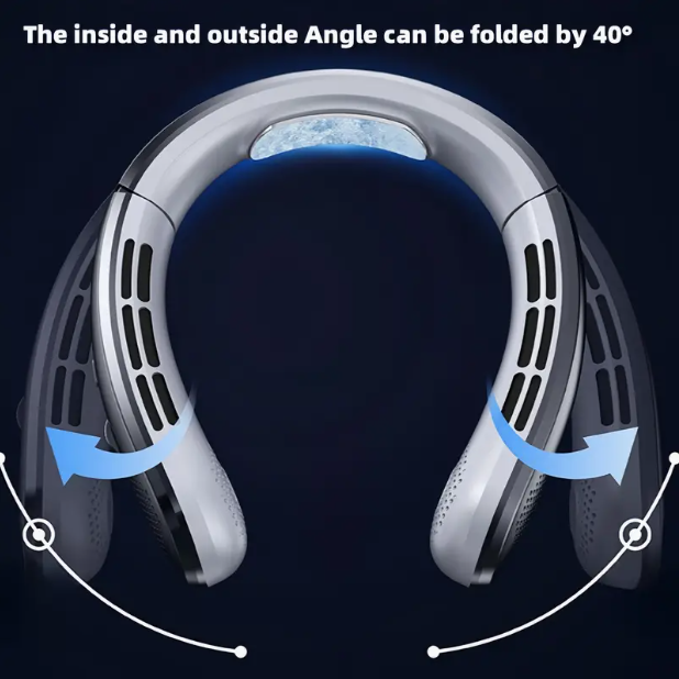 Leafless Hanging Neck Fan – Hands-Free Wearable Bladeless USB Cooler