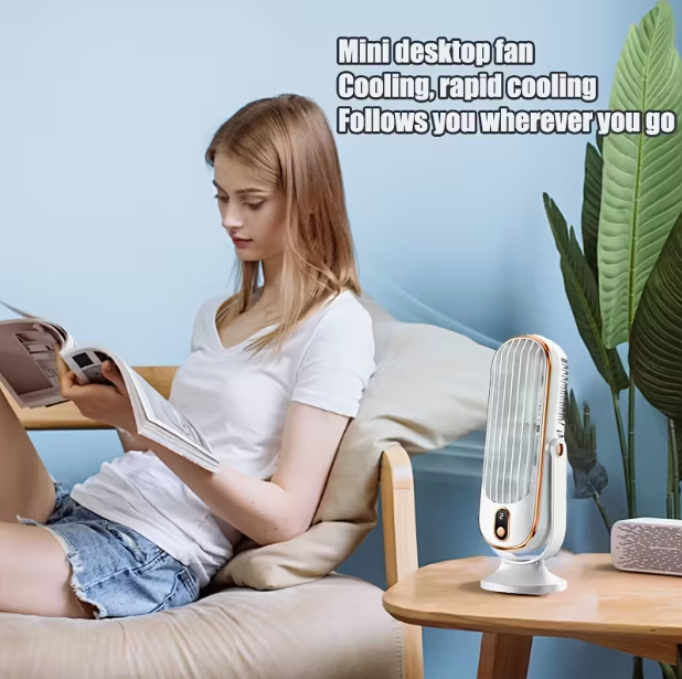 Compact USB Rechargeable Desktop Fan – Portable Fan for Home & Office