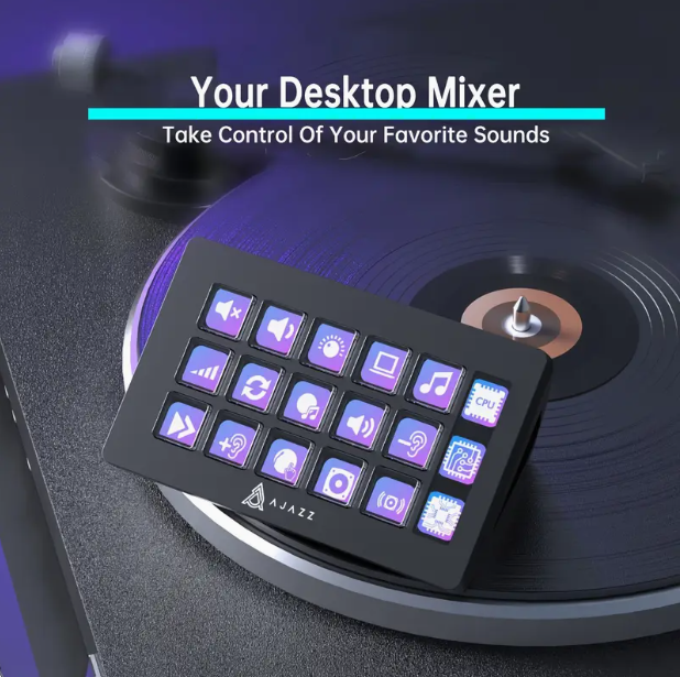 AKP153E Stream Controller (15‑Key Macro Panel) – Desktop Console for Live Streaming & Productivity