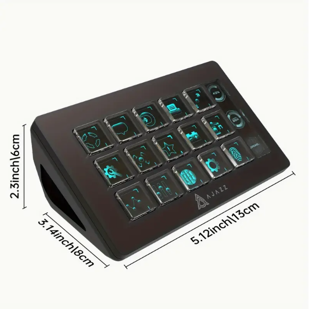 AKP153E Stream Controller (15‑Key Macro Panel) – Desktop Console for Live Streaming & Productivity