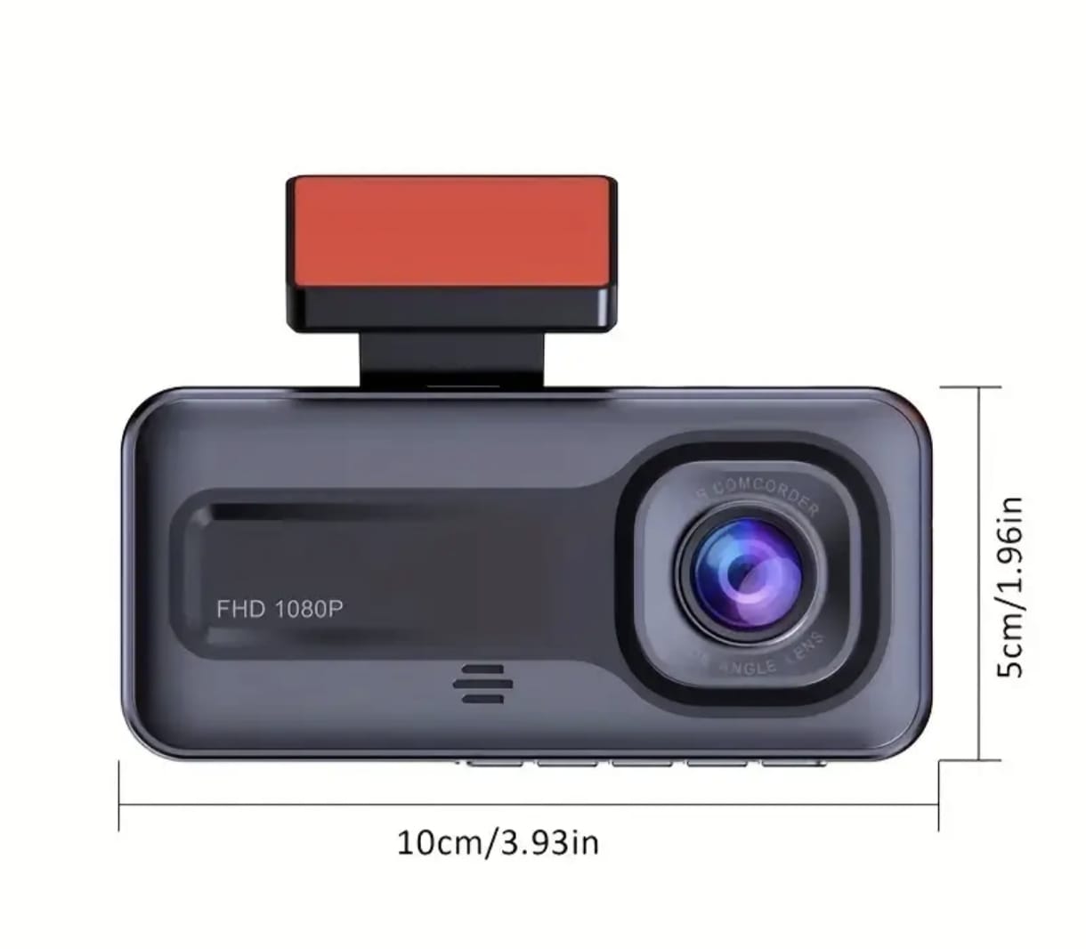 3-Lens HD 1080p Car DVR Dash Cam — Front • Inside • Rear