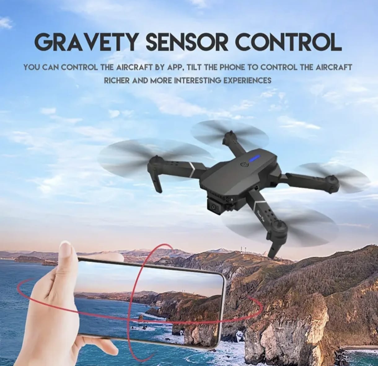 E88 Drone – HD Dual Camera, Foldable Design, Beginner Friendly