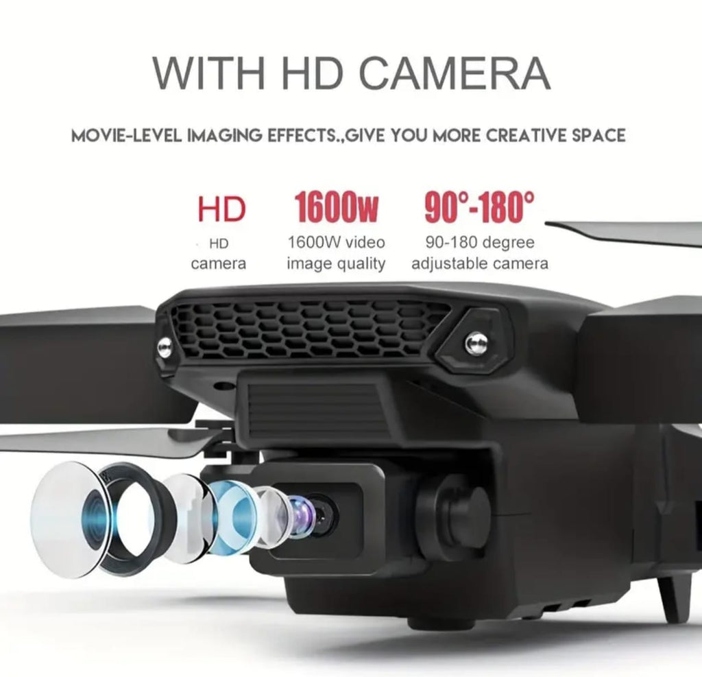 E88 Drone – HD Dual Camera, Foldable Design, Beginner Friendly