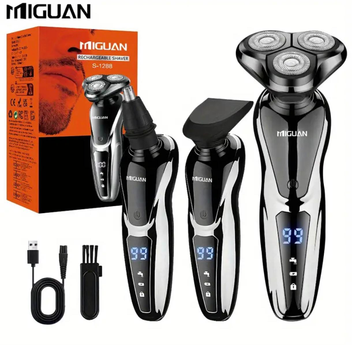 3-in-1 Electric Grooming Kit – Beard, Nose & Precision Trimmer