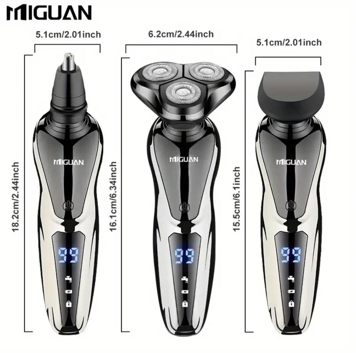 3-in-1 Electric Grooming Kit – Beard, Nose & Precision Trimmer