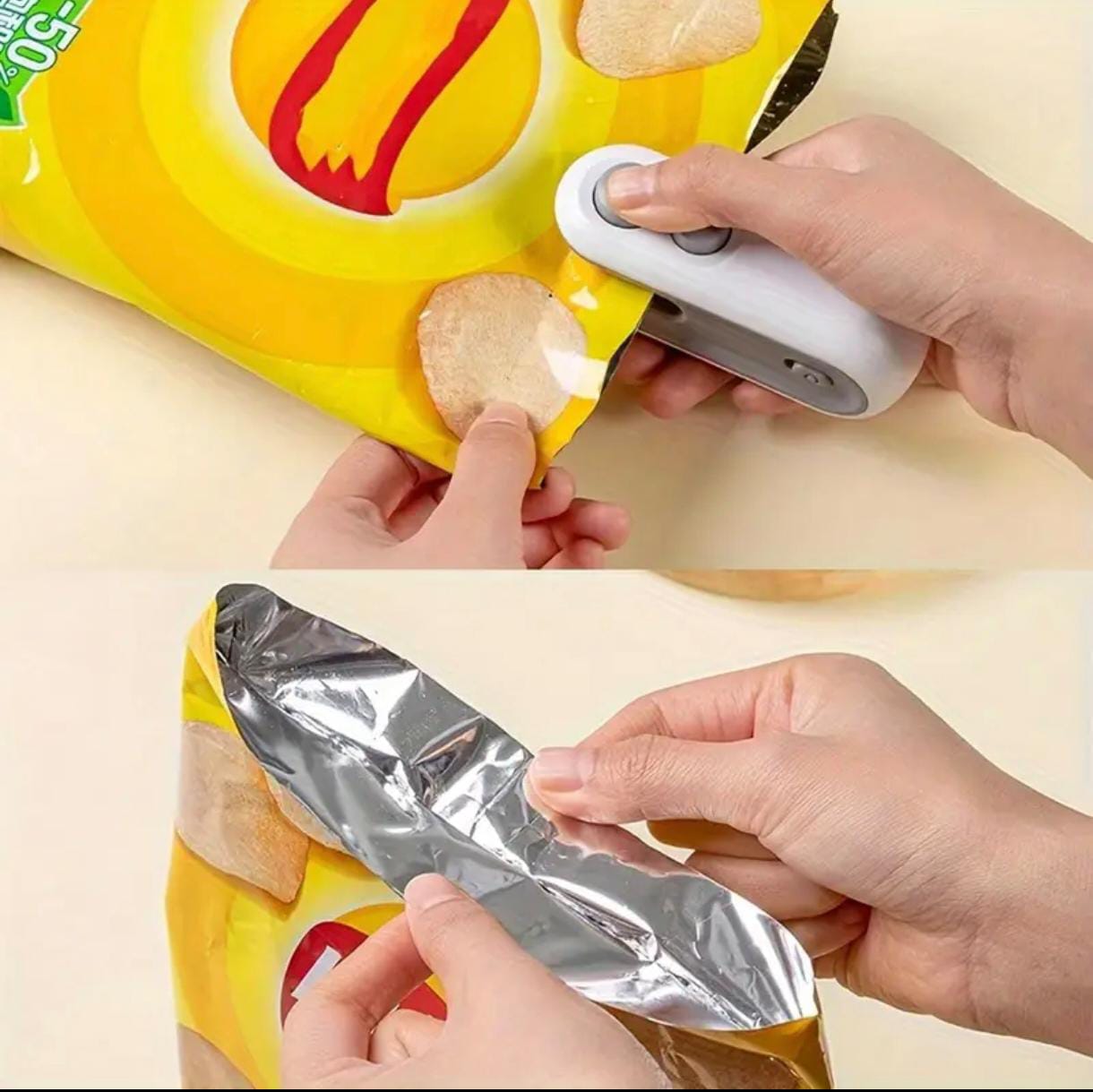 Portable USB Rechargeable Snack Bag Sealer – Magnetic Mini Heat Sealer