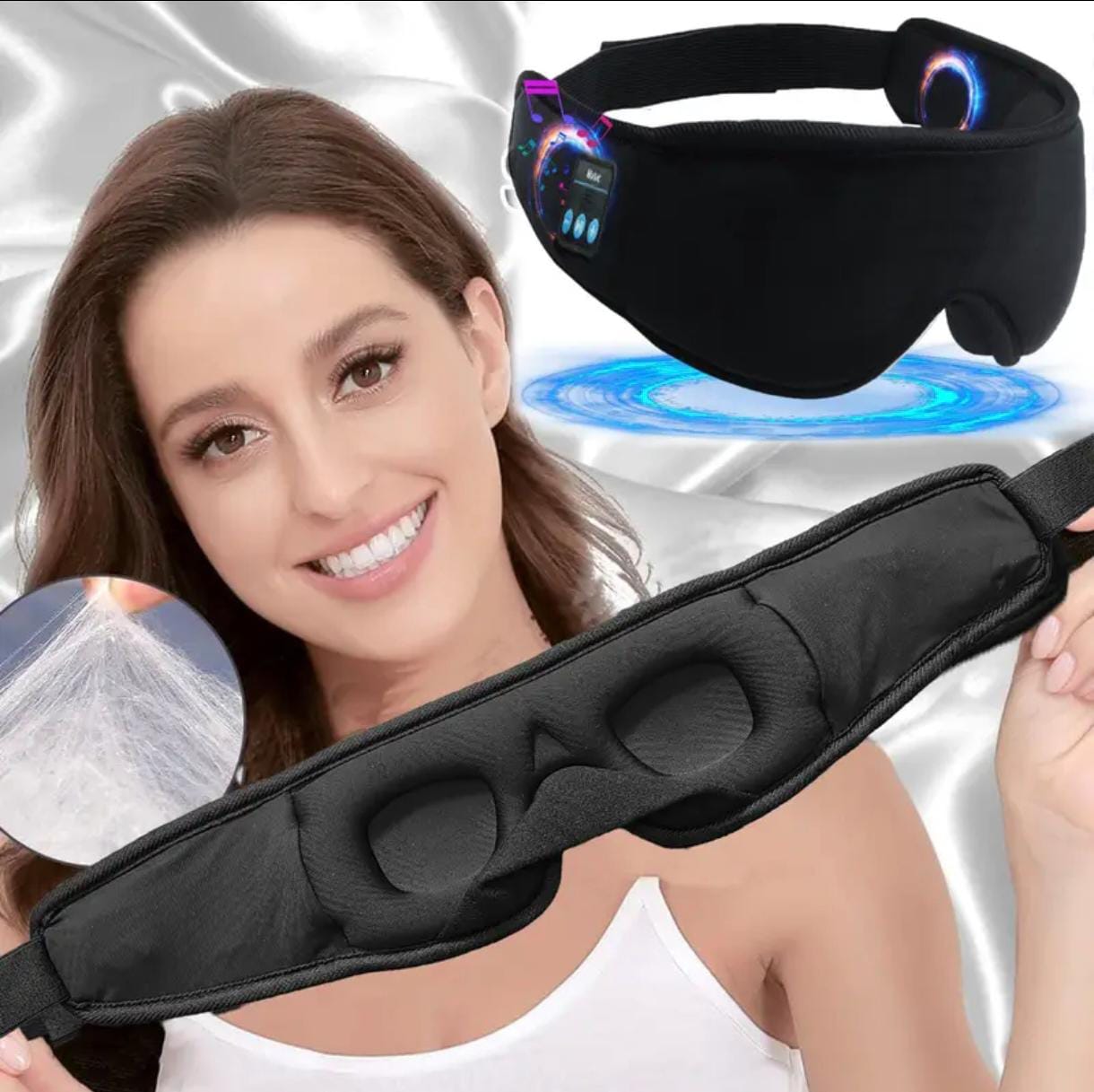 Bluetooth Sleep Mask with Built-In Wireless Speakers