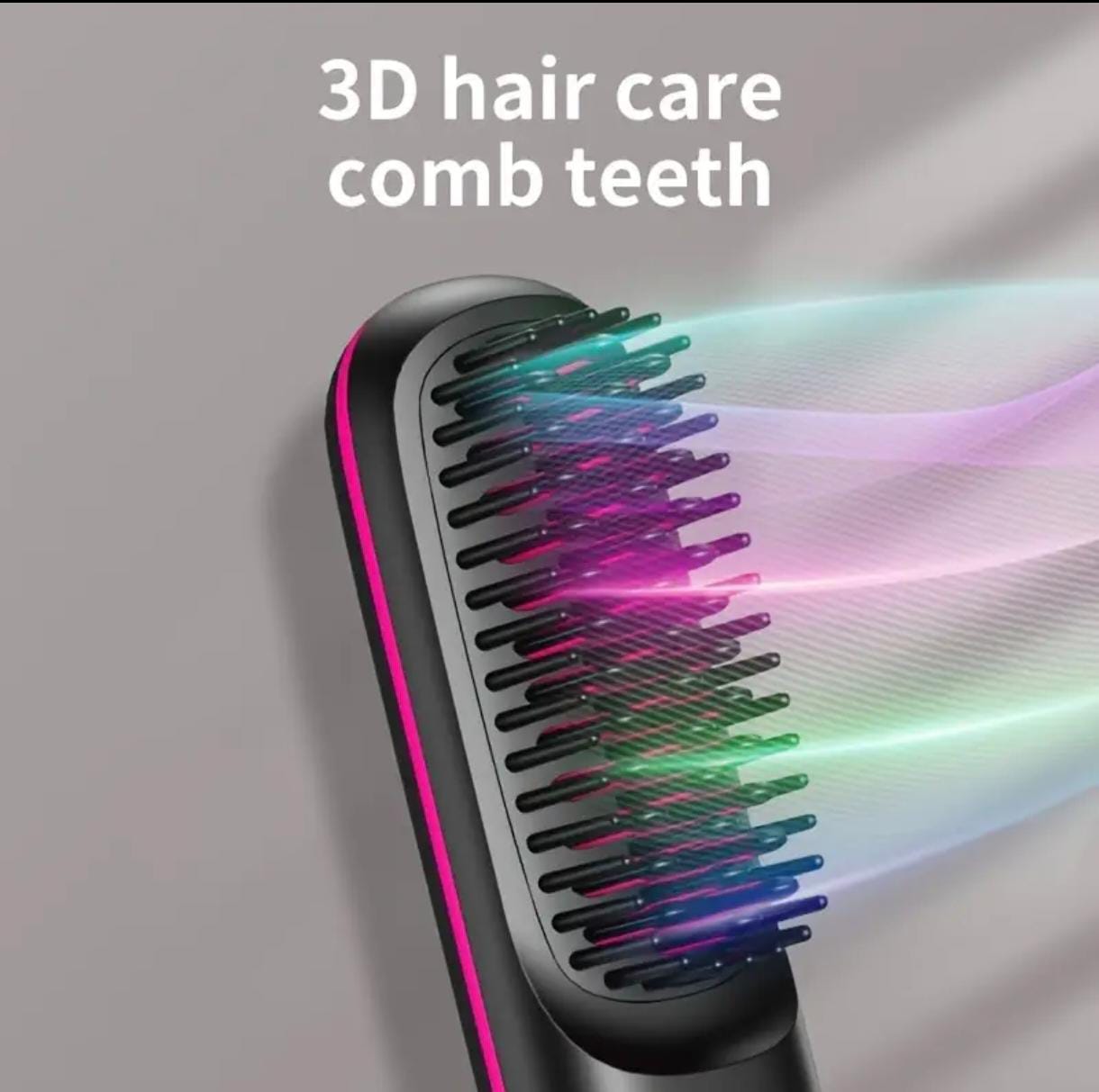 Portable Cordless Hair Straightener Brush – USB Rechargeable, Rapid Heat, Anti-Scald