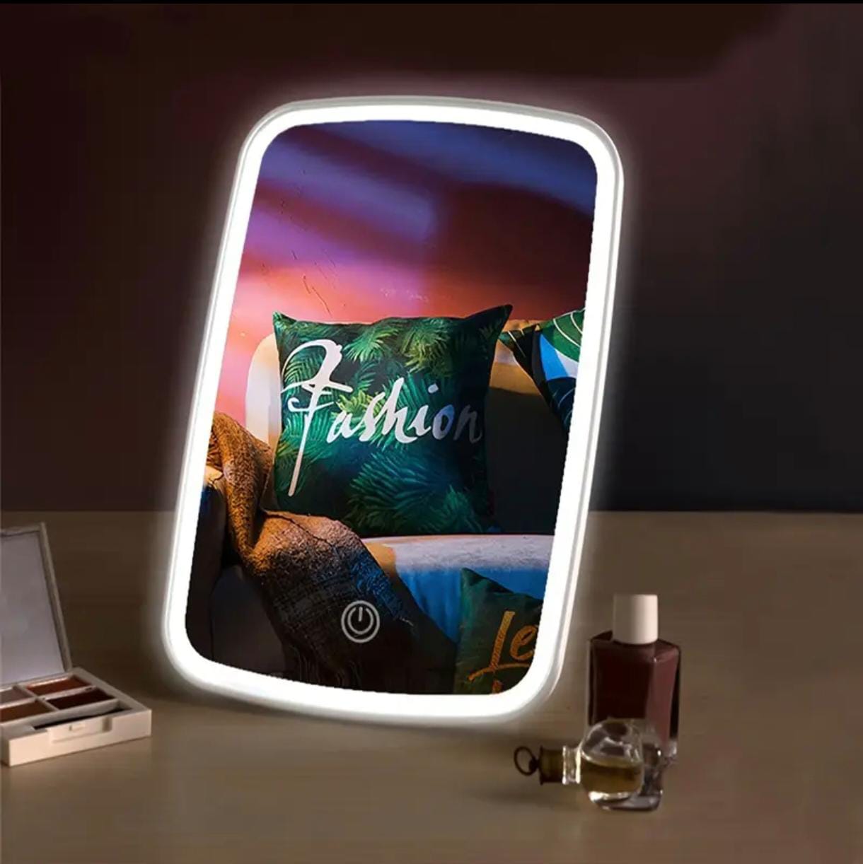 Portable LED Makeup Mirror – Touch Sensor, 3 Lighting Modes, Adjustable Brightness