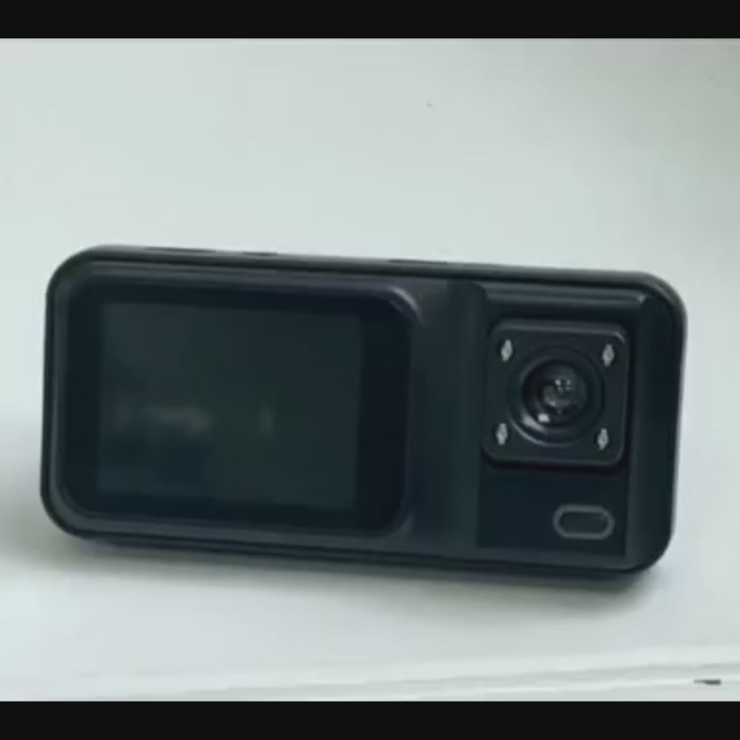 3-Lens HD 1080p Car DVR Dash Cam — Front • Inside • Rear