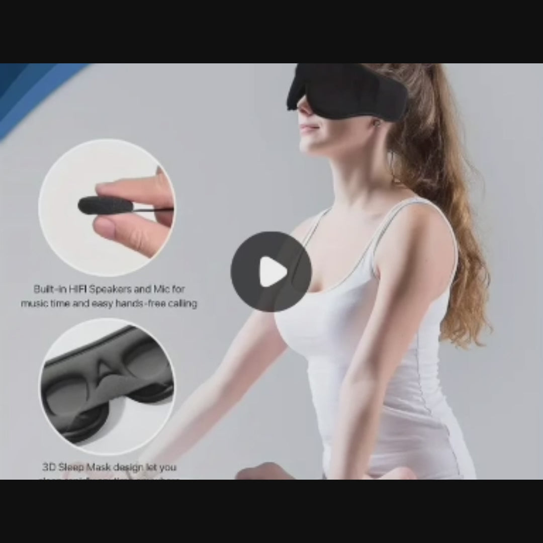 Bluetooth Sleep Mask with Built-In Wireless Speakers