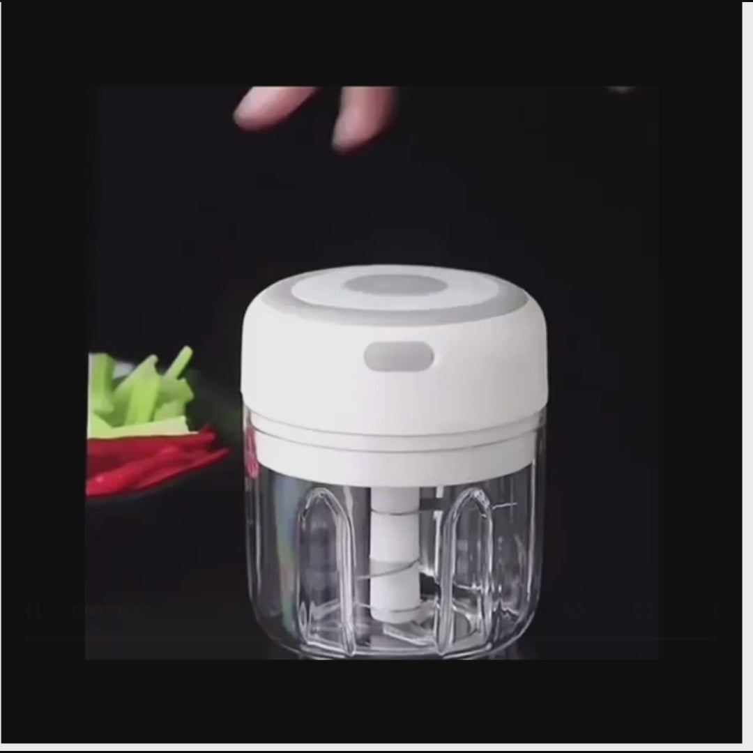 Rechargeable Cordless Mini Food Processor – 250ml USB Electric Chopper