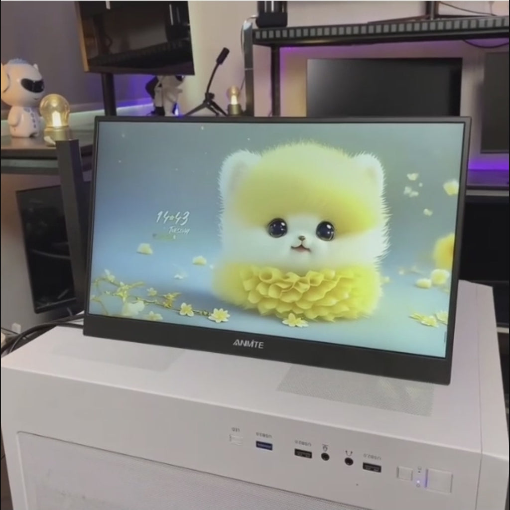 16″ Portable Monitor — 1200p HDR & 16:10 Display for Gaming & Laptop Expansion