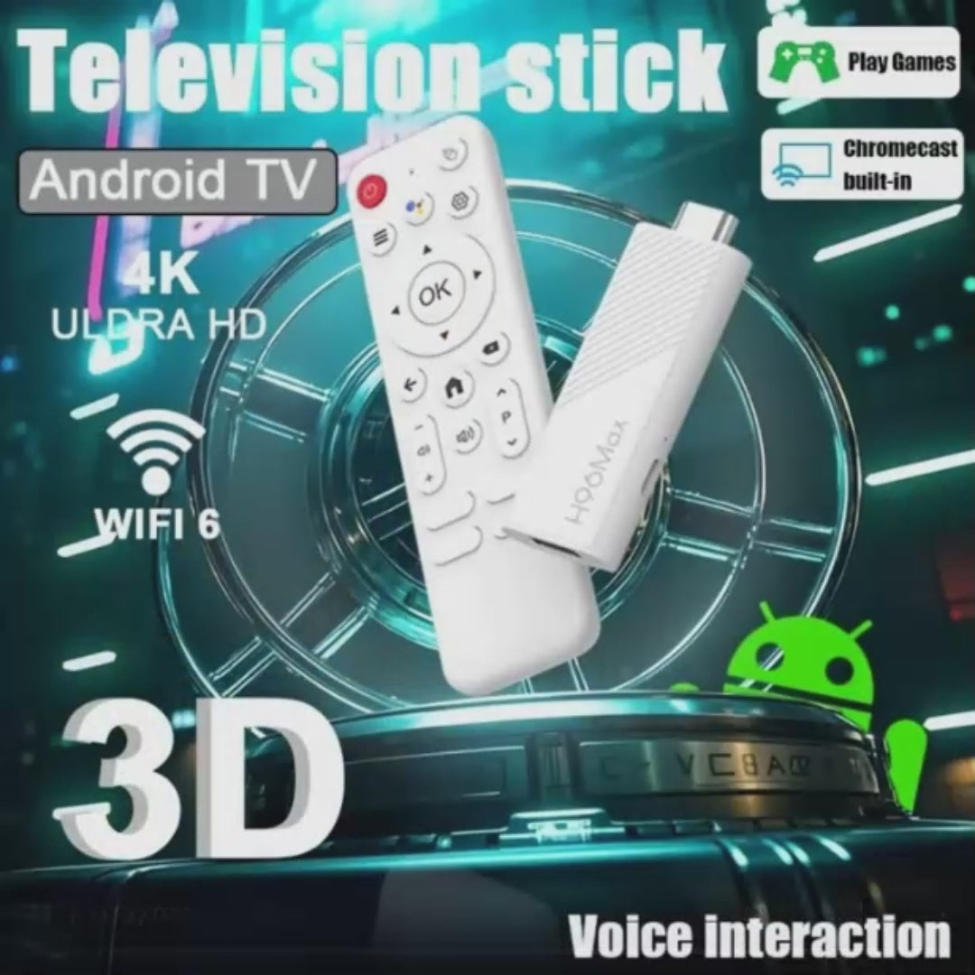 Android 14 TV Stick 4K WiFi 6 – Plug-&-Play UCS H313 Streaming Dongle